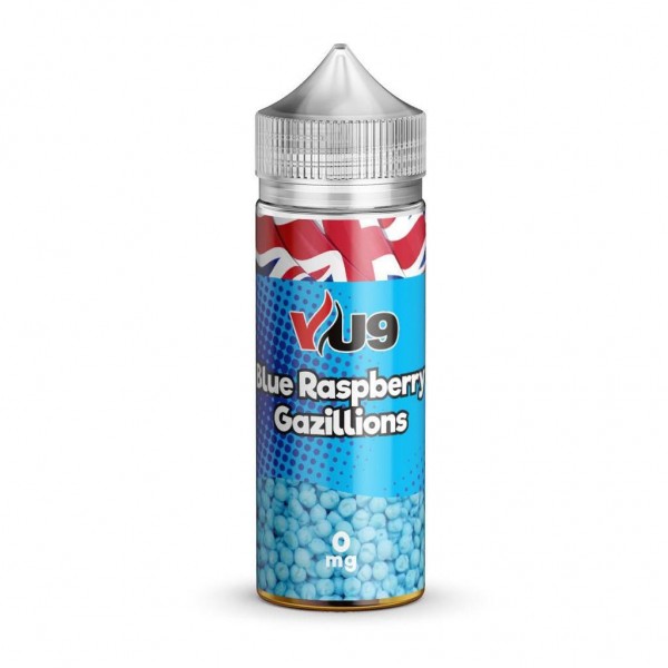 Blue Raspberry Gazillions By VU9 100ML E Liquid 70VG Vape 0MG Juice