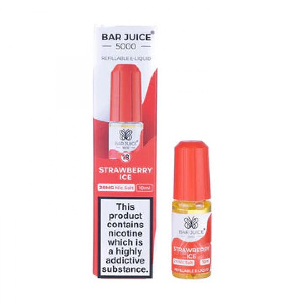 Strawberry Ice By Bar Juice 5000 | 10MG/20MG Nic Salt | 10ML E Liquid | 50VG Juice