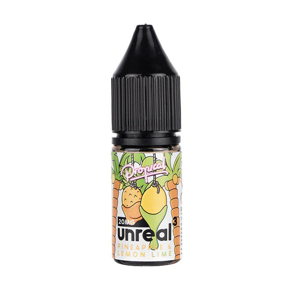 Unreal 3 - Pineapple & Lemon, Lime Nic Salt 10ML E Liquid 10MG/20MG Vape 50VG Juice