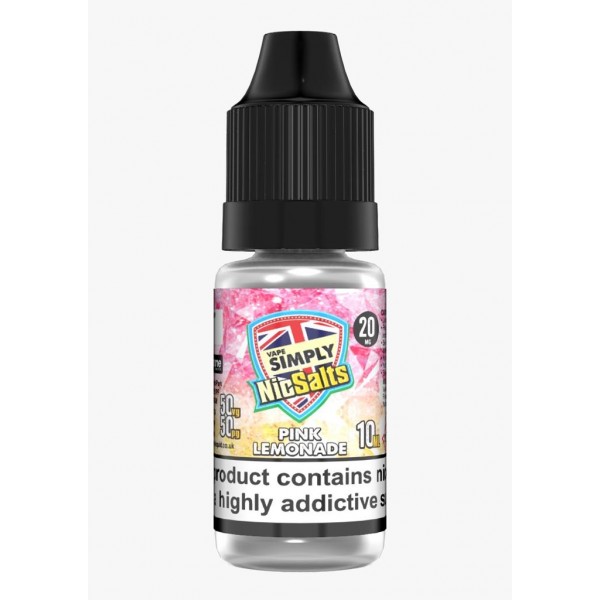 Pink Lemonade by Vape Simply Nic Salts 10ML E Liquid 50VG Vape 10MG/20MG Juice