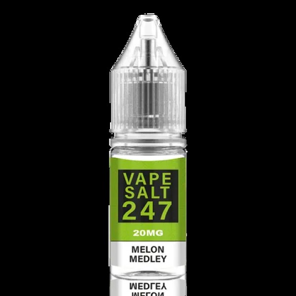 Melon Medley - Vape Salt 247, 10 x 10ML Nic Salt E Liquid 50VG Vape 10MG/20MG Juice
