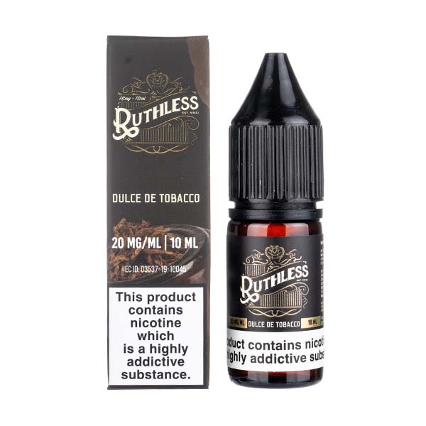 Dulce De Tobacco By Ruthless Salt Nic 10ML E Liquid 50VG Vape 10MG/20MG Juice