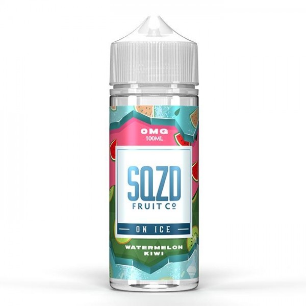 Watermelon Kiwi On Ice by SQZD Fruit Co. 100ML E-Liquid, 0MG Vape 70VG/30PG Juice