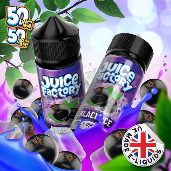 Black Ice by Juice Factory. 100ML E-liquid, 0MG vape, 50VG/50PG juice