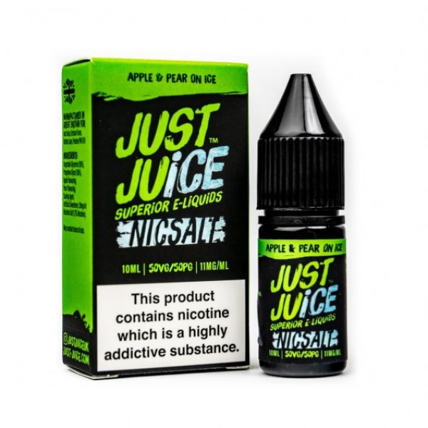 Apple & Pear On Ice By Just Juice Nic Salt 10ML E Liquid 50VG Vape 11MG/20MG Juice