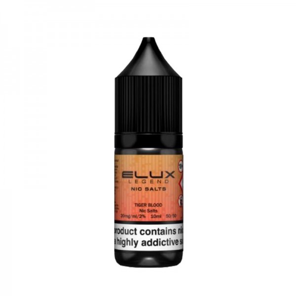 Tiger Blood By Elux Legend 10ML Nic Salt E Liquid 50VG Vape 10MG/20MG Juice