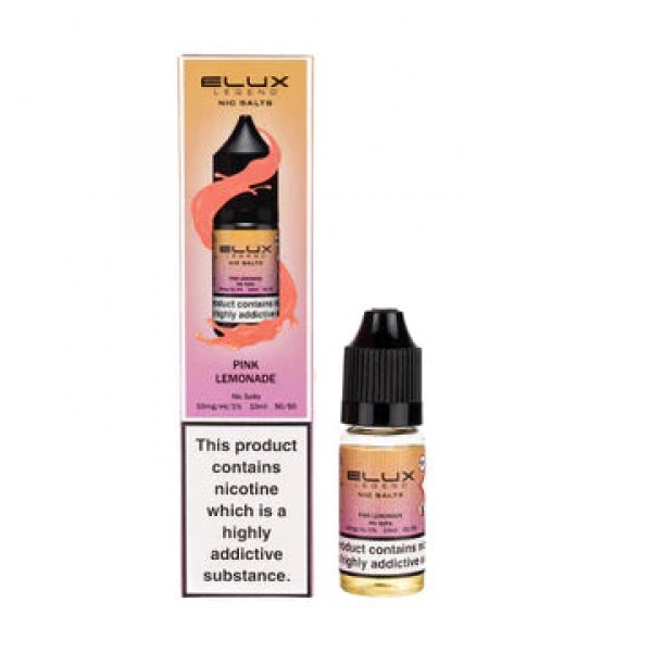 Pink Lemonade By Elux Legend 10ML Nic Salt E Liquid 50VG Vape 10MG/20MG Juice