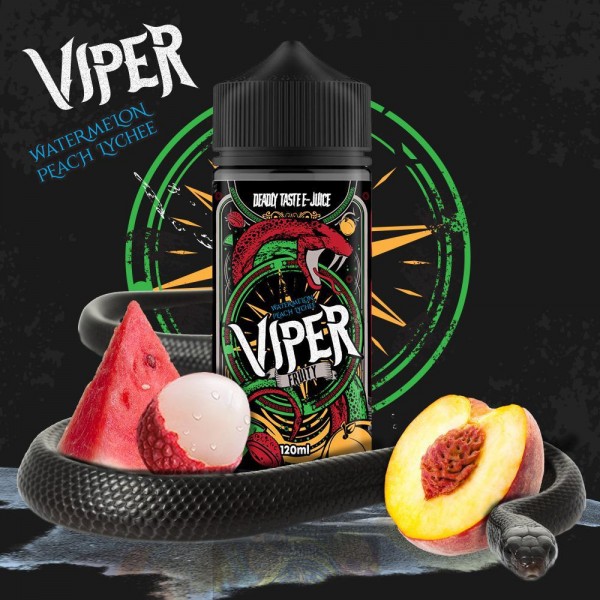 Watermelon Peach Lychee By Viper 100ML E Liquid 70VG Vape 0MG Juice