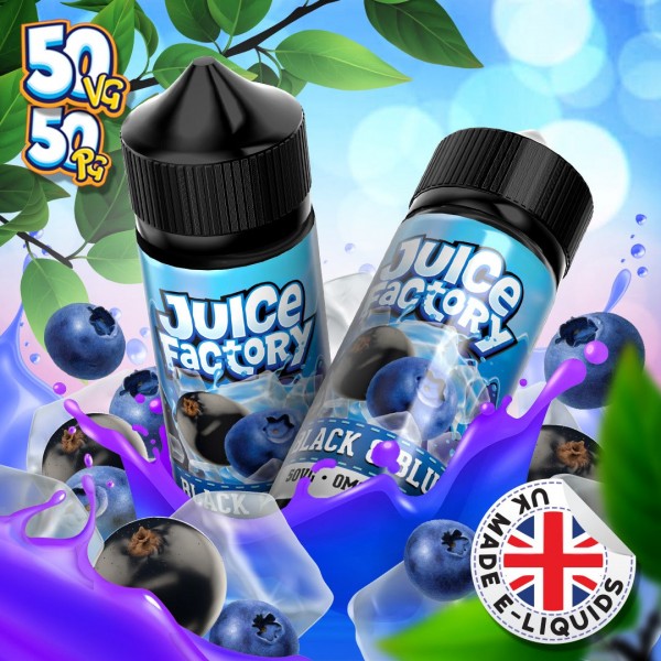 Black & Blue by Juice Factory. 100ML E-liquid, 0MG vape, 50VG/50PG juice