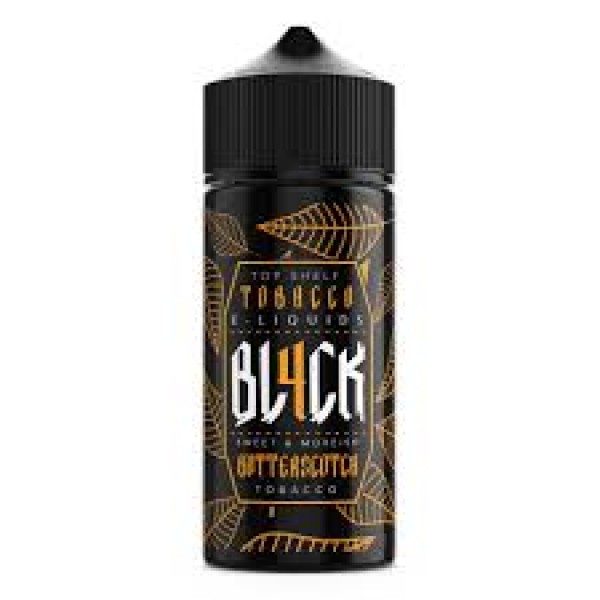 BL4CK Butterscotch Tobacco 100ml E Liquid 70vg 30pg Vape Juice