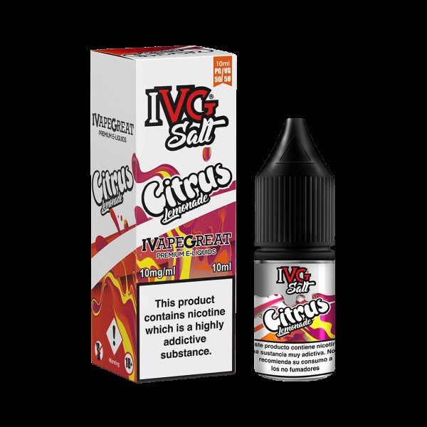 Citrus Lemonade by IVG Nic Salt 10ML E Liquid 10MG/20MG Vape 50VG Juice