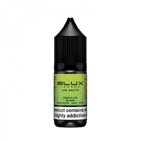 Lemon & Lime By Elux Legend 10ML Nic Salt E Liquid 50VG Vape 10MG/20MG Juice