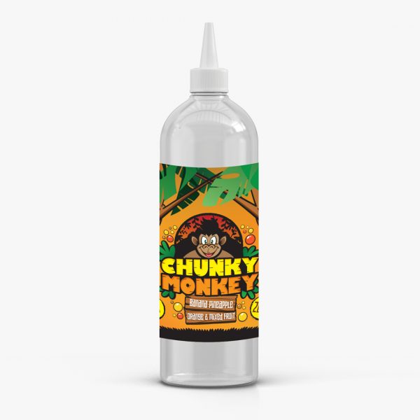 Banana Pineapple Orange & Mixed Fruit By Chunky Monkey (Kingston) 200ML E Liquid 60VG Vape 0MG Juice Short Fill