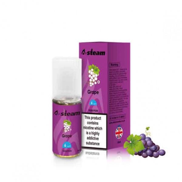 A-Steam Grape E Liquid 10ml Vape Juice 50vg TPD COMPLIANT Multibuy