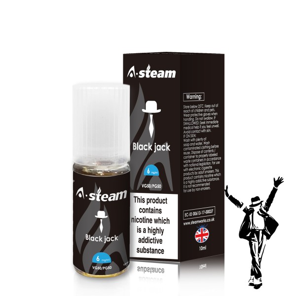 A-Steam Blackjack E Liquid 10ml Vape Juice 50vg TPD COMPLIANT Multibuy