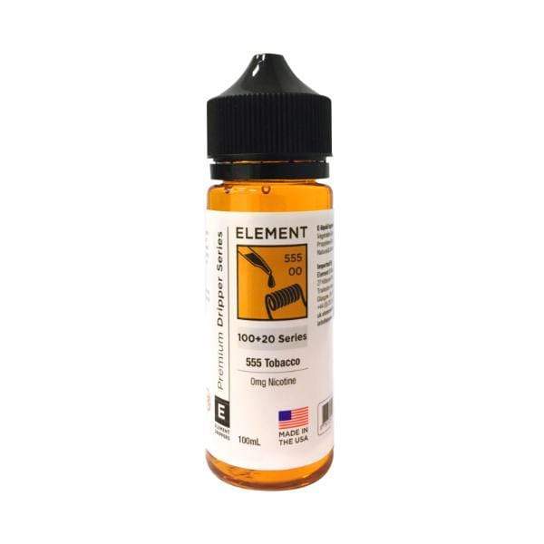 555 Tobacco flavour by Element. 100ML E-Liquid, 0MG Vape 80VG/20PG Juice