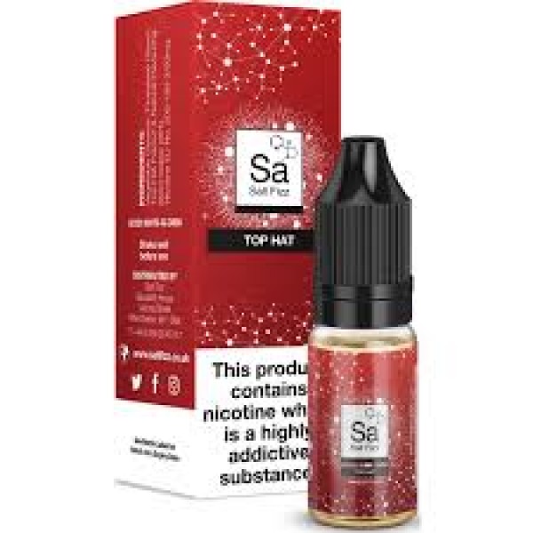 TOP HAT SALT FIZZ 10ML TPD NICOTINE SALT 20MG E LIQUID JUICE 50VG MULTIBUY