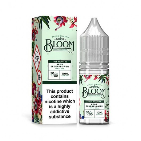 Pear Elderflower By Bloom Nic Salts 10ML E Liquid 50VG Vape 10MG/20MG Juice