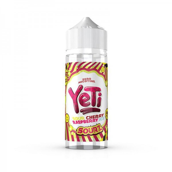 Yeti Sourz - Sour Cherry Raspberry Ice 100ML E Liquid 70VG Vape 0MG Juice