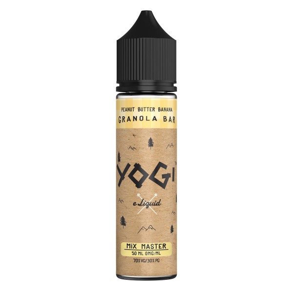 Yogi 50ml Peanut Butter Banana Granola Bar E Liquid E Juice 70VG Vape Shortfill Sub Ohm