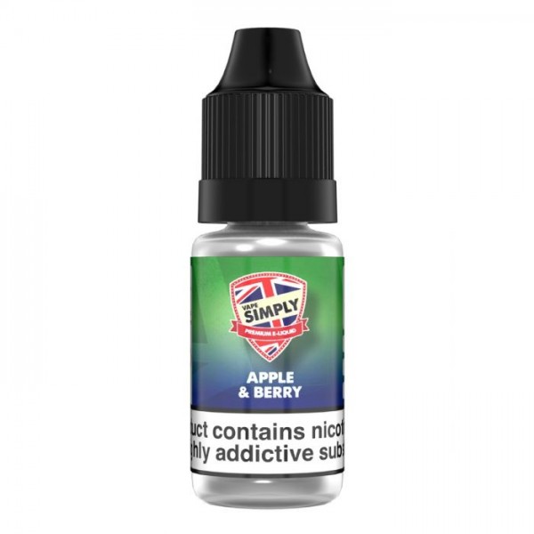 Apple & Berry By Vape Simply 10ML E Liquid 50VG/50PG Vape Juice | All Strengths Available