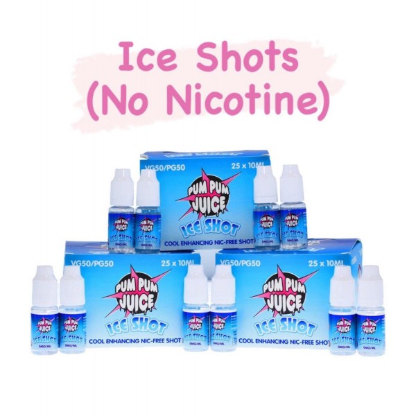 Pum Pum Ice Shot 50vg 50pg - X5/X10/X25 - Multibuy